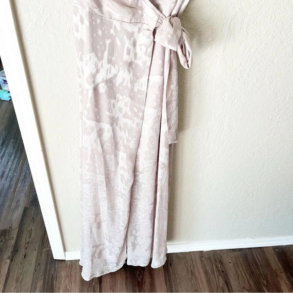 ANTHROPOLOGIE BHLDN Hutch Alden Wrap Maxi Dress Gown in Dove Grey S - Picture 5 of 13